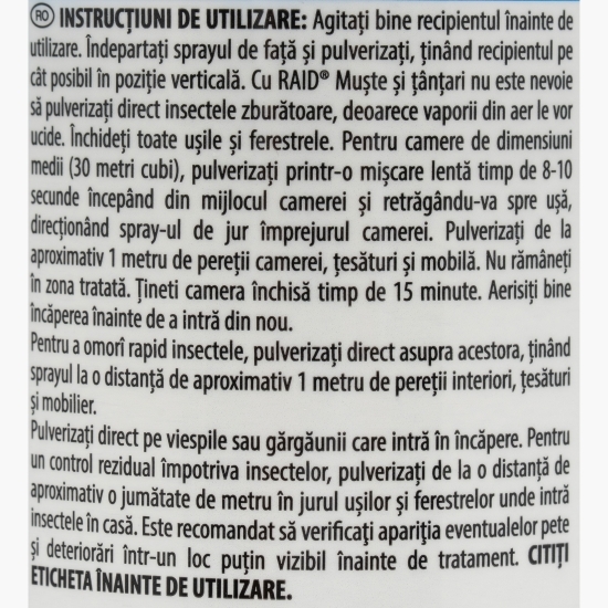 Spray împotriva muștelor și a țânțarilor 400ml