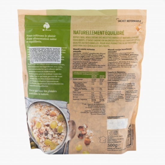 Musli eco tradițional cu alune de pădure și migdale 500g