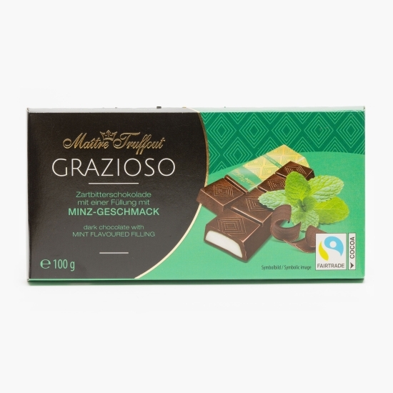 Ciocolată lapte cu cremă mentă Grazioso 100g