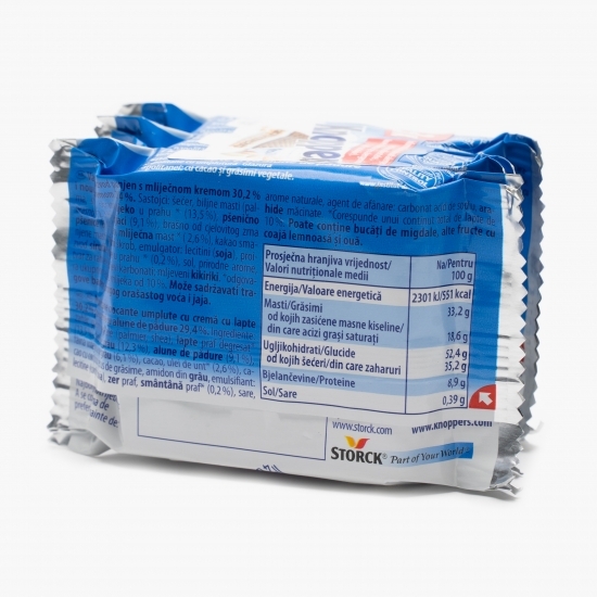 Napolitane crocante cu cremă de lapte și nuga 3x25g