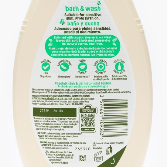 Șampon și gel de duș Naturally Sensitive 395ml