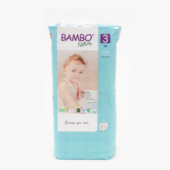 Scutece eco 0% clor mărimea 3, 4-8kg, 52 buc