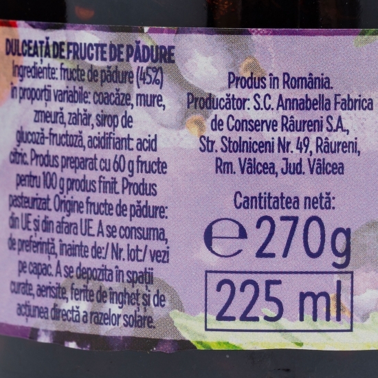 Dulceață de fructe de pădure 270g 