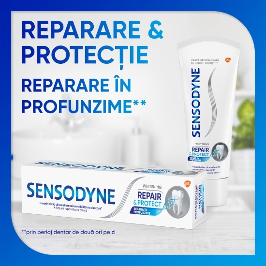 Pastă de dinți cu fluor Repair & Protect Whitening 75ml