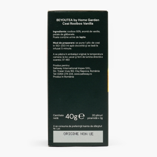 Ceai Rooibos Vanilla 20 plicuri piramidă