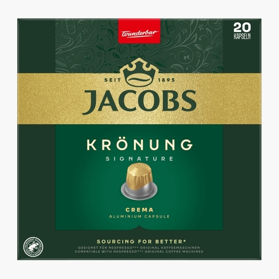 Kronung Crema 20 băuturi 104g, capsule cafea compatibile Nespresso