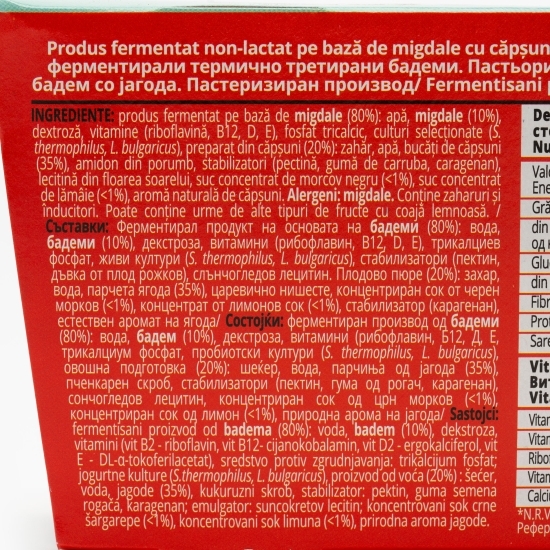 Produs fermentat din migdale cu căpșuni Carpos 2x125g