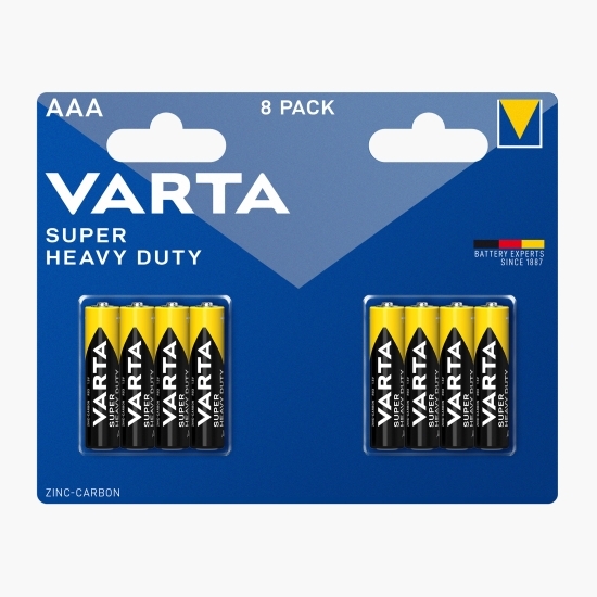 Baterii zinc-carbon AAA 1.5V, 8 buc