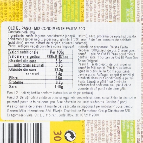 Mix condimente fajita 30g