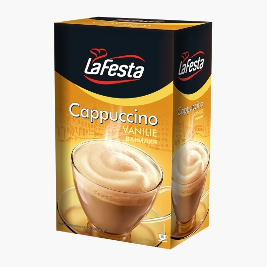 Cappuccino cu aromă de vanilie, plicuri 10x12.5g, băutură instant