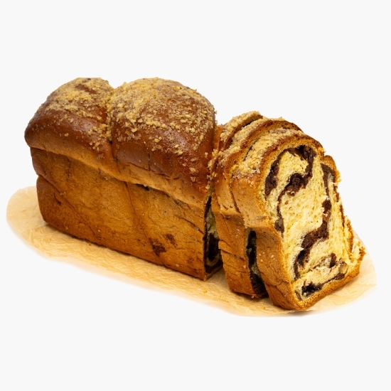 Cozonac cu unt, cremă de cacao, nucă și stafide 1kg