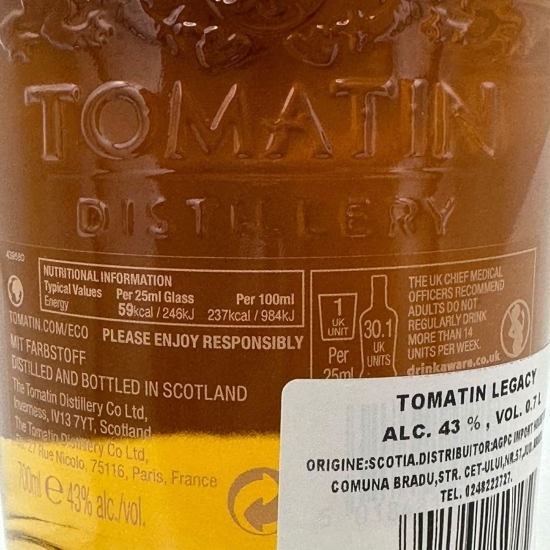 Whisky Single Malt Legacy, 43%, 700ml
