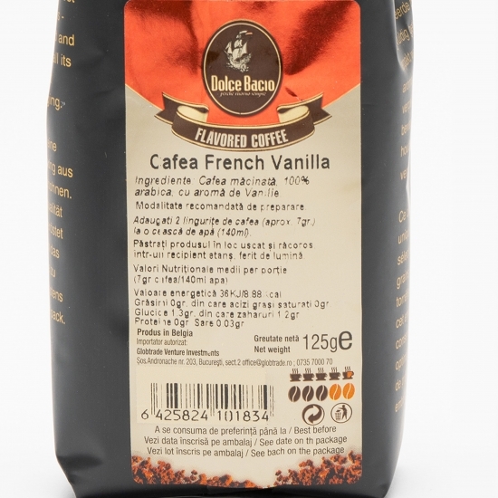 Vanilla Coffee 125g, cafea măcinată cu aromă de vanilie