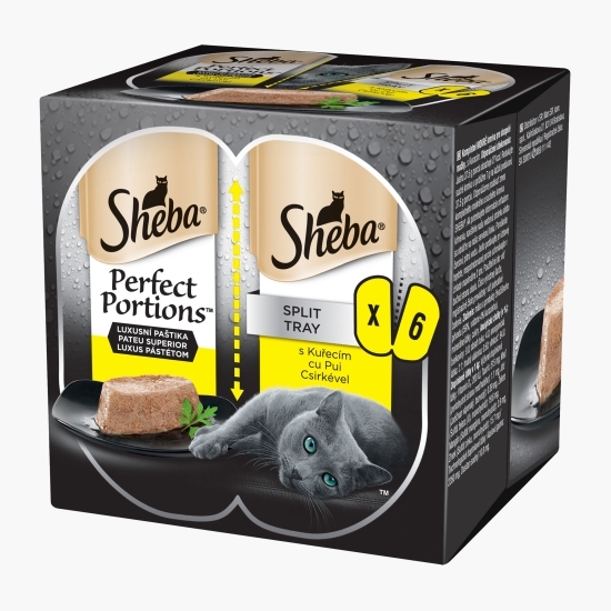 Hrană umedă pentru pisici adulte, 6x37.5g, Perfect Portions cu pui