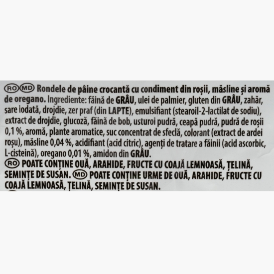 Rondele Bake Rolls cu roșii, măsline și oregano 80g