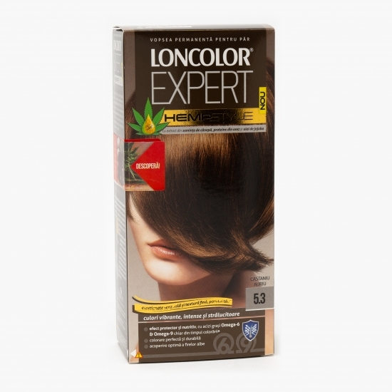 Vopsea permanentă pentru păr Expert Hempstyle 5.3 Castaniu auriu 100ml