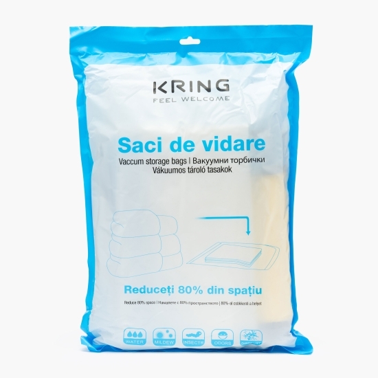 Set 6 saci vidare + pompă, transparent