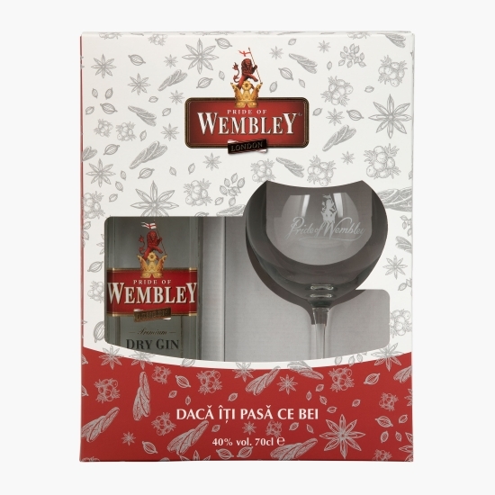Gin London Dry 40% alc. 700ml + 1 pahar  