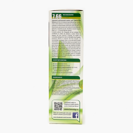 Vopsea permanentă pentru păr Natura 7.66 Roșu intens 100ml