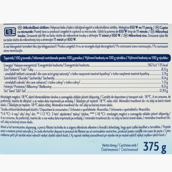 Pește la cuptor cu orez și sos de spanac 375g