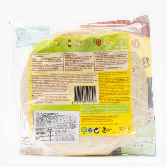 Tortillas din făină de grâu 8 buc 326g