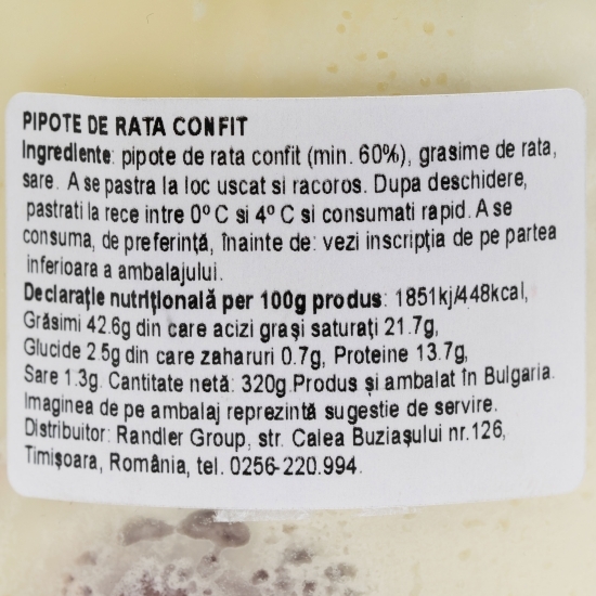 Pipote de rață confiate 320g