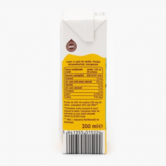 Lapte UHT cu gust de vanilie 200ml