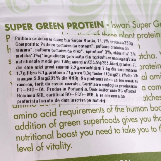 Pulbere proteică și detox eco 250g
