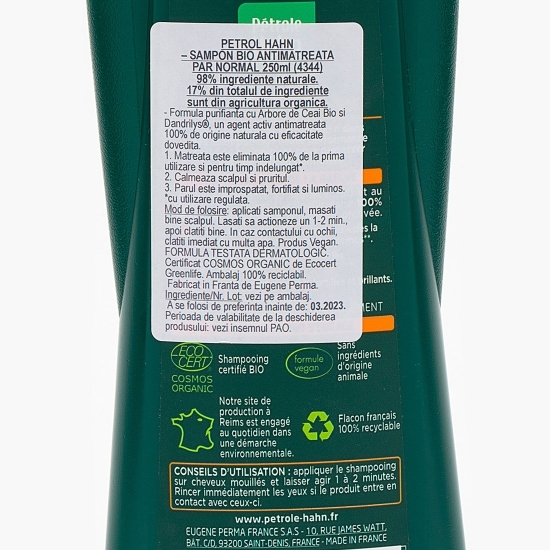 Șampon antimatreață pentru păr normal, bio 0.25l