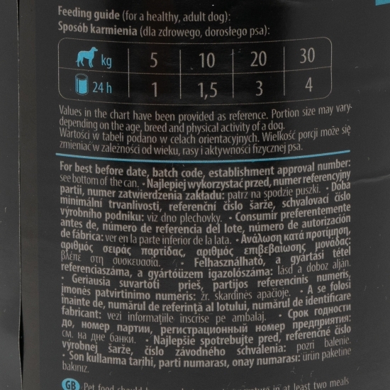 Hrană umedă pentru câini, 400g, cu carne de miel morcovi și orez brun