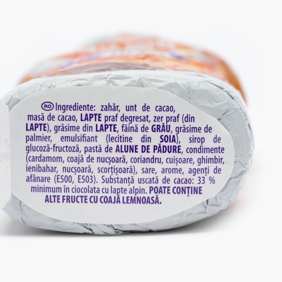 Figurină de ciocolată Moș Crăciun cu gust de turtă dulce 100g