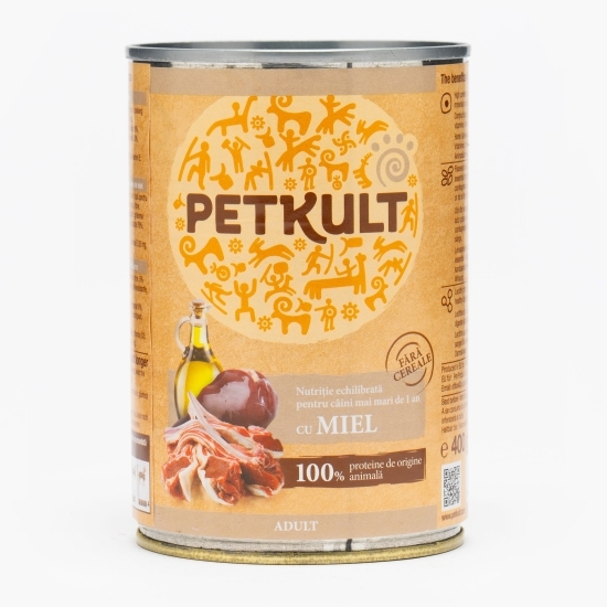 Hrană umedă pentru câini adulți, cu miel, 400g