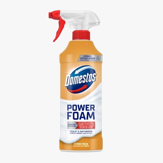 Spray spumă de curățare toaletă și baie Power Foam Lămâie 0.435l
