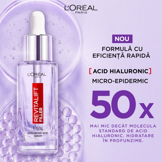 Ser antirid cu 1.5% acid hialuronic pur, Revitalift Filler 30ml
