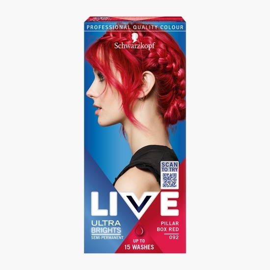 Vopsea de păr semi-permanentă Ultra Brights 092 Pillar box red 80ml
