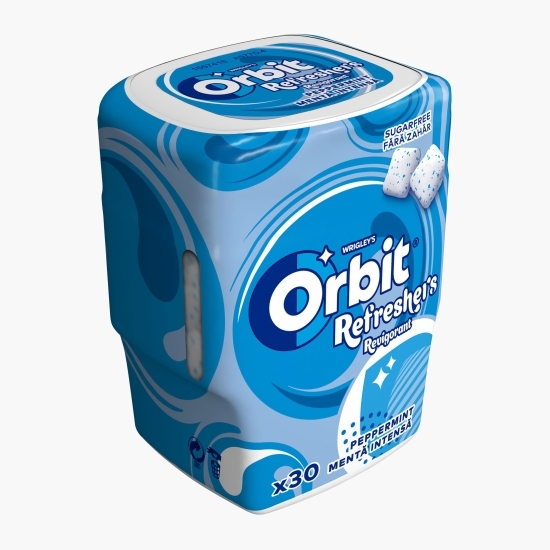 Gumă de mestecat Refreshers Peppermint fără zahăr cu aromă de mentă intensă & mentol 30 buc, 67g