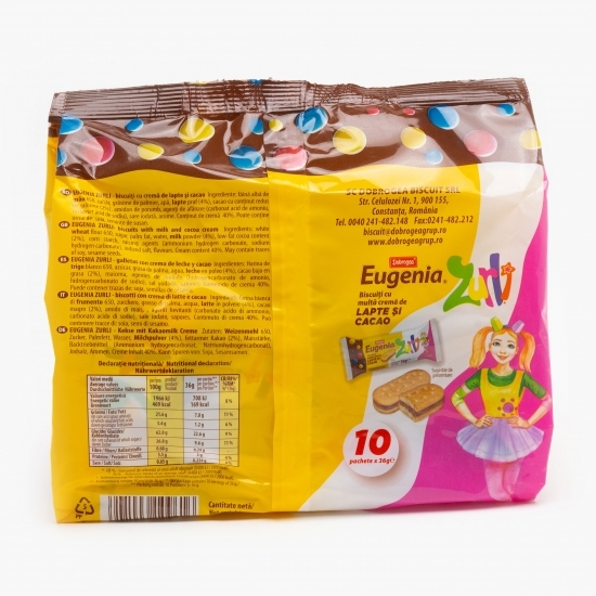 Biscuiți Zurli cu cremă de lapte și cacao Familial 360g