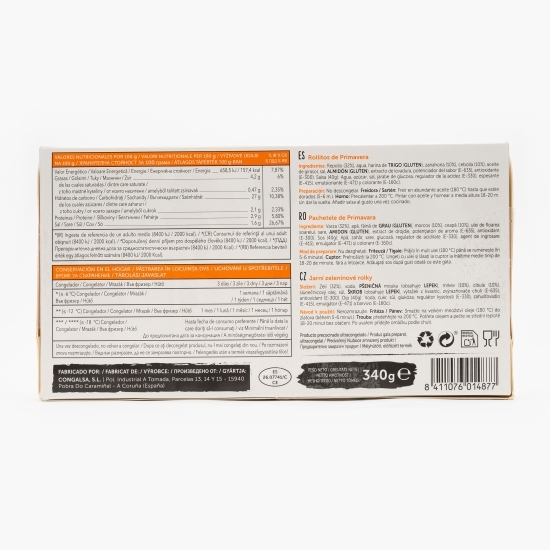 Pachețele de primăvară cu legume și sos curry 340g