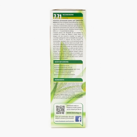 Vopsea permanentă pentru păr Natura 7.71 blond bej 100ml