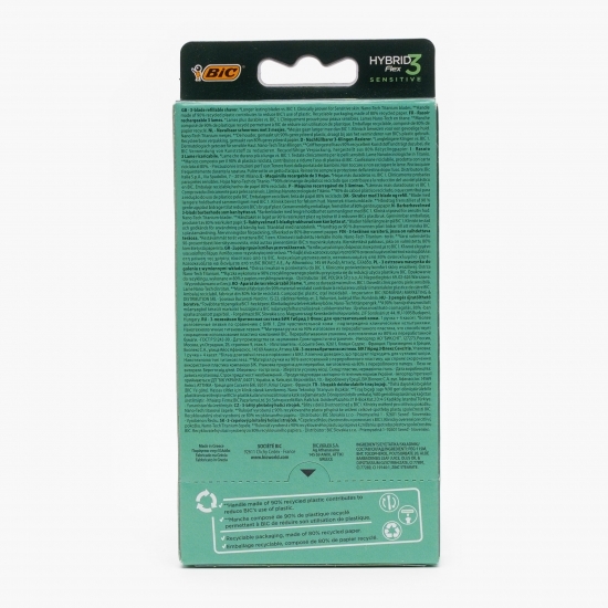 Aparat de ras Hybrid Flex 3 lame Sensitive 4 buc