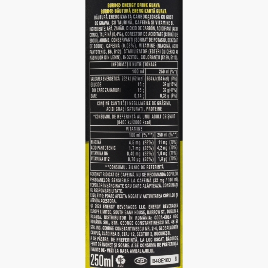 Băutură energizantă cu gust de guava 250ml