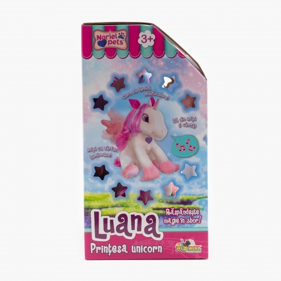 Jucărie de pluș Luana prințesa unicorn 3+ ani