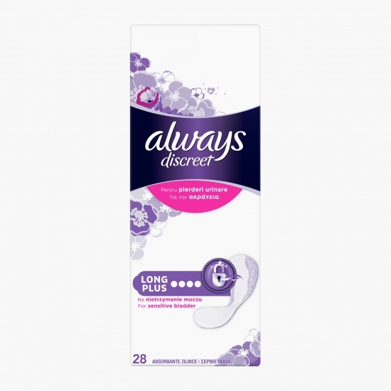 Absorbante zilnice pentru incontinență urinară Discreet liners long plus 28 buc
