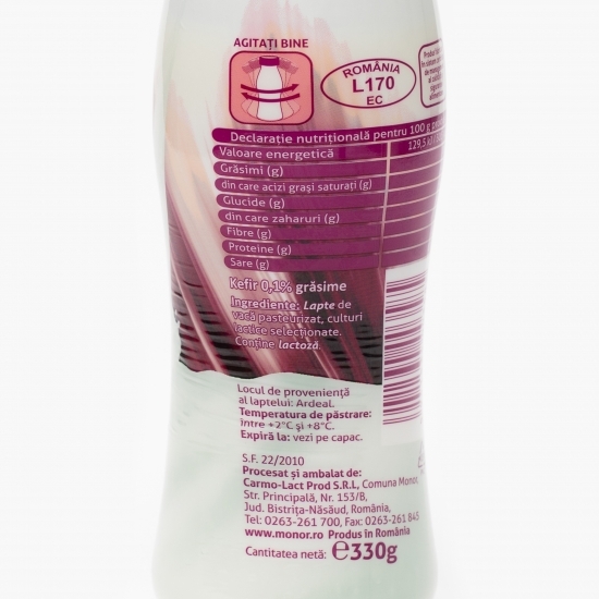Kefir light 0.1% grăsime 330g