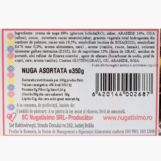 Nuga asortată 350g