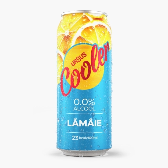 Bere blondă fără alcool cu aromă de lămâie doză 0.5l