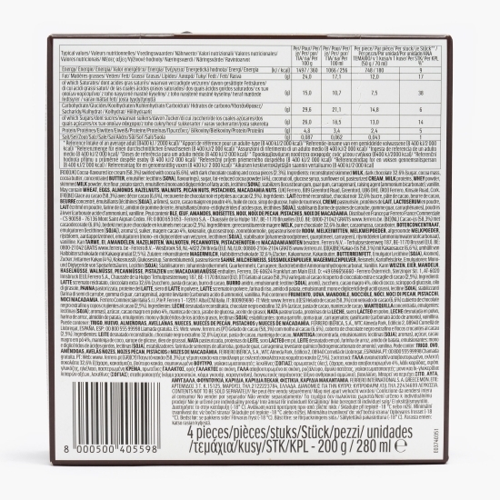 Înghețată de cacao, cu sos de cacao și înveliș de ciocolată amăruie 4x70ml