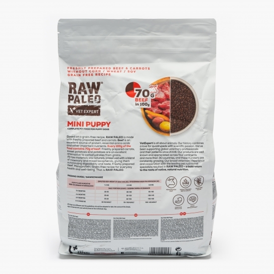 Hrană uscată pentru câini de talie mică în creștere, 2.5Kg, vită