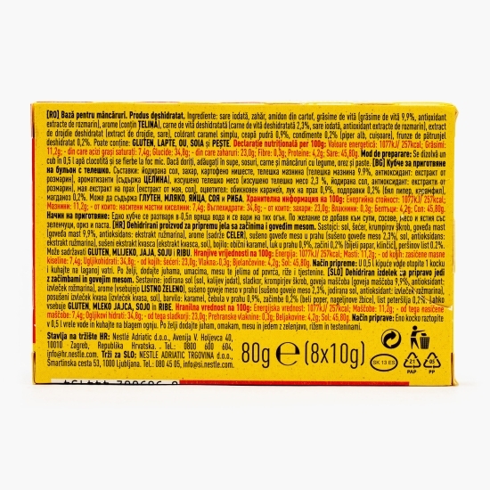 Bază de mâncare Cuburi cu gust de vită 8x10g