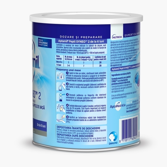 Lapte praf Pepti SYNEO 2, de la 6 luni, Nutricia, 400g